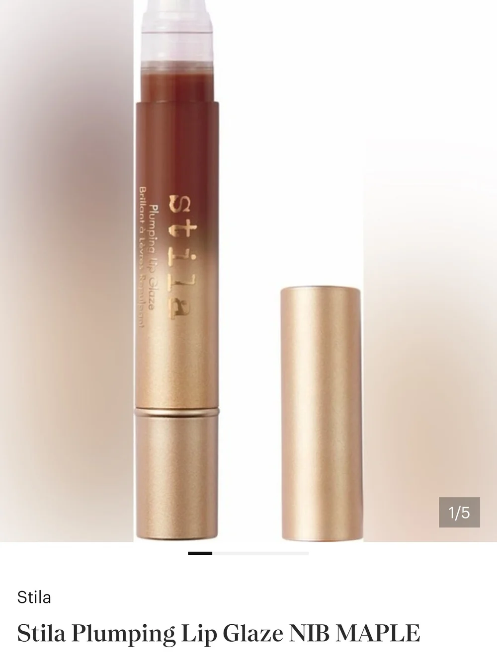 Stila Plumping Lip Glaze — Maple Brown Gloss NIB✨ FREE GIFT WITH ANY  PURCHASE